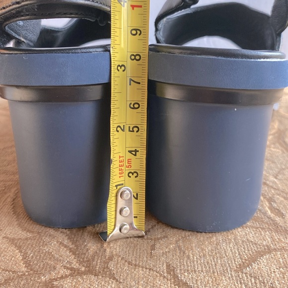 🌹Camper women’s Kyra wedge sandal, casual, open toe slingbacks leather black 10 - Picture 8 of 17